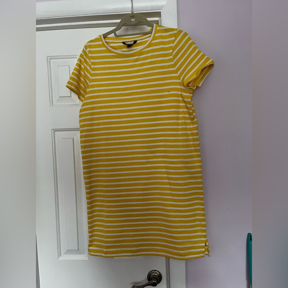 Yellow and white stripe Beach cover up
Pip 19
Length 35
